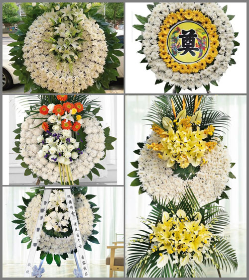 山东济宁任城区安居街道宫白庄村花圈速递